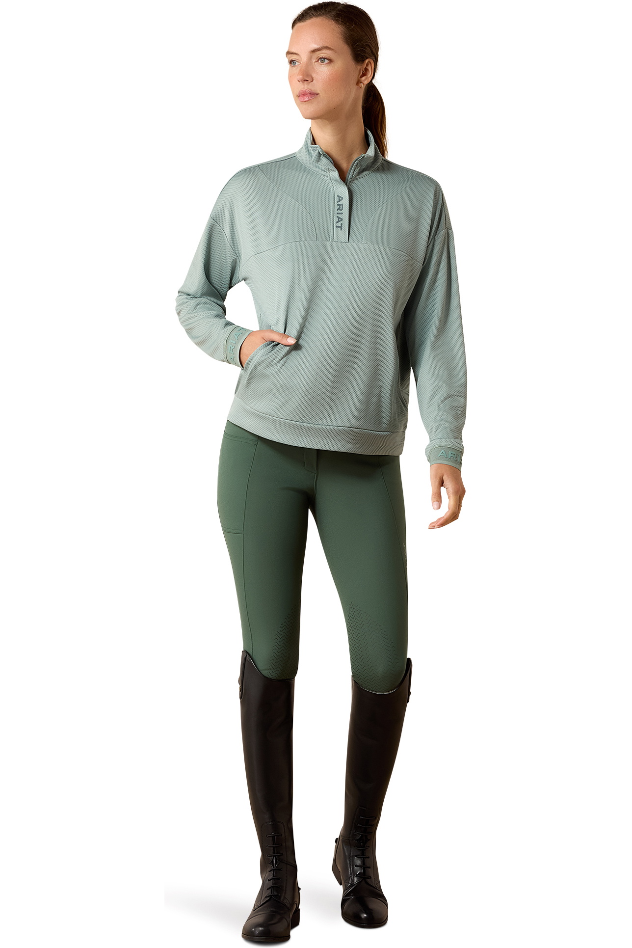 2026 Ariat Womens Breathe 1/2 Zip Pullover 10071807 - Chinois